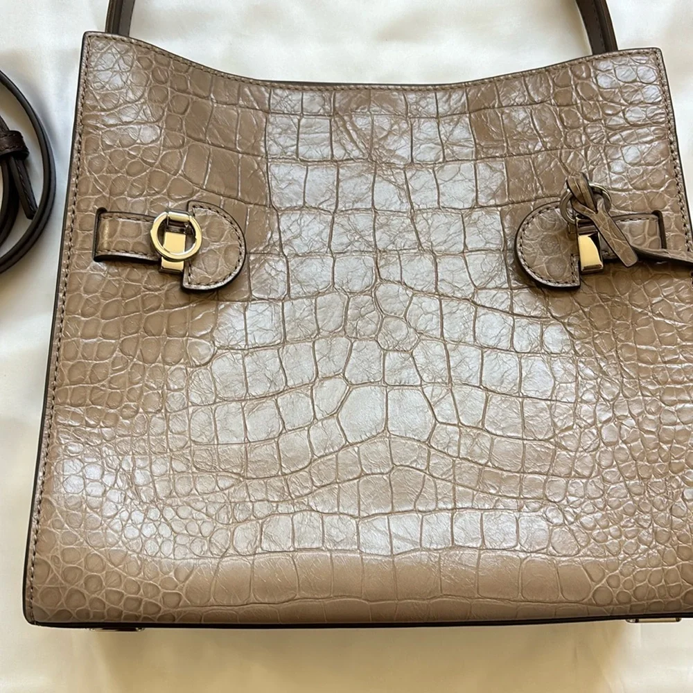 Small Lee Radziwill Embossed Leather Double Bag
Brown Shale - Picture 10 of 12
